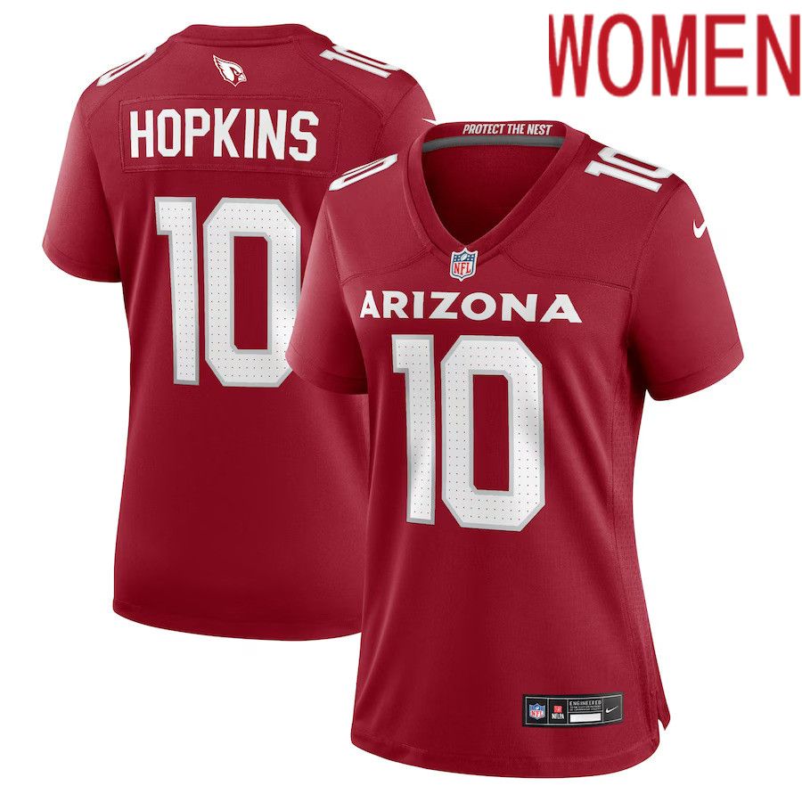 Women Arizona Cardinals 10 DeAndre Hopkins Nike Cardinal Game Player NFL Jersey